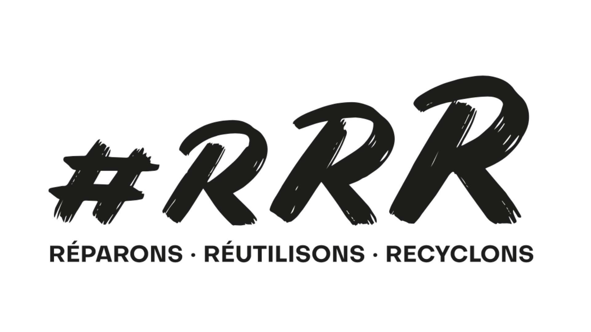 Logo campagne RRR, réparons, réutilisons, recyclons