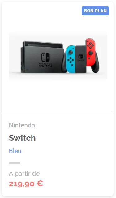 Nintendo switch prix reconditionné