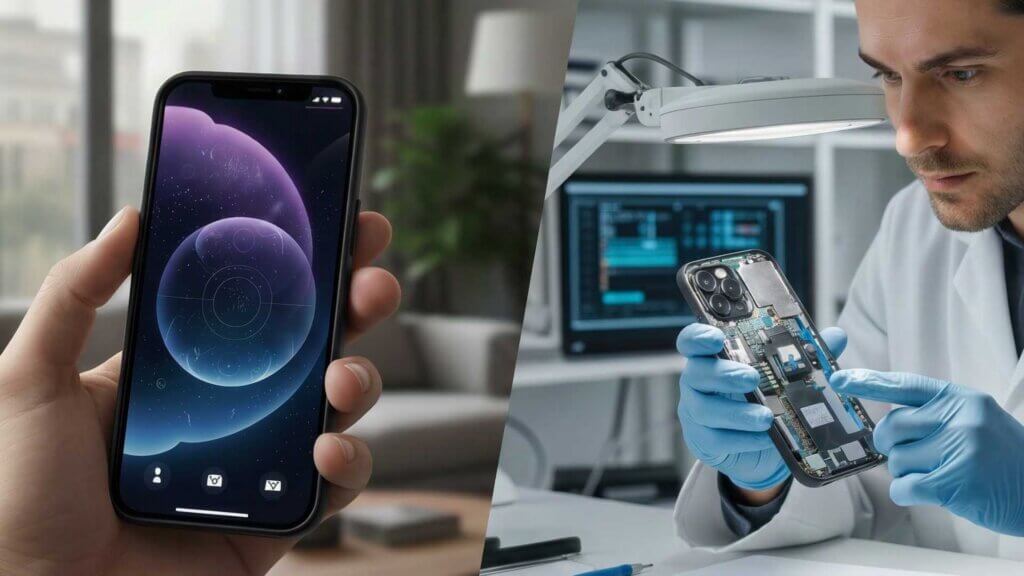 comparaison entre un iPhone d'occasion et un iPhone reconditionné par un expert